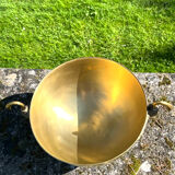 Swan Brass Champagne Cooler – Vintage Solid Sculptural Swan Handles