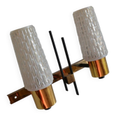Grande applique murale double Arlus Lunel 1950