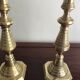 Pair of old brass candlesticks