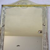 Large vintage Venetian style engraved mirror, 81 x 53 cm, 1950