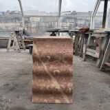 Sculptural solid stone desk / console