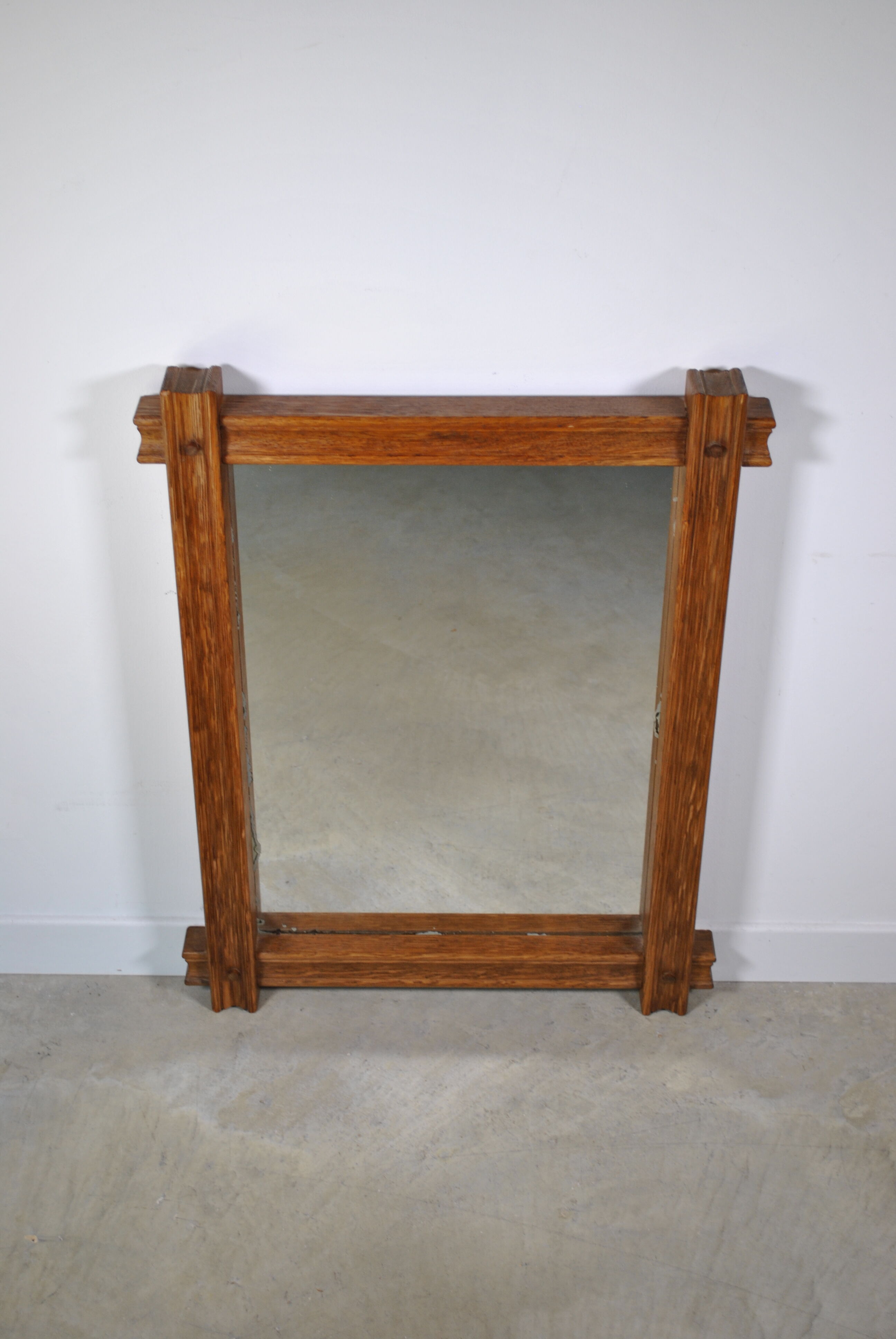 Oak mirror circa 1960