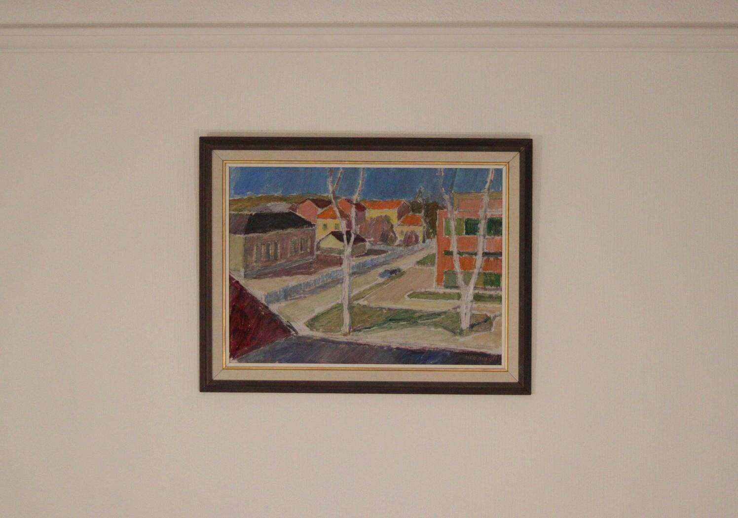 Swedish Oil on Panel – “Street Jämtland” by John Hedman (1913–1994)