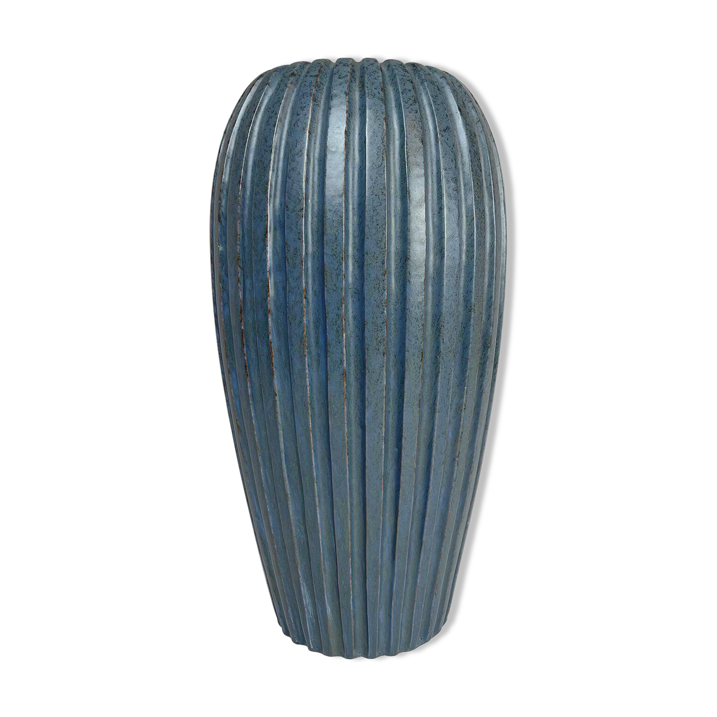 Blue vase from the mid-century period by Vicke Lindstrand, 1950s, Sweden.