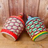 Duo of Dame Jeanne scoubidou 60s.