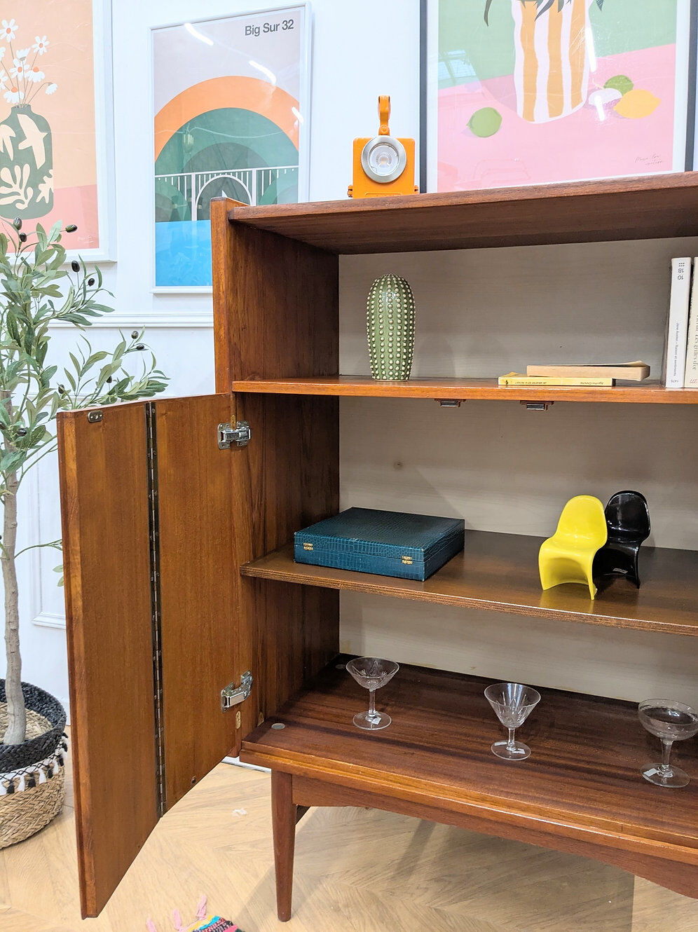 Vintage Scandinavian teak sideboard from the 60s