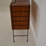 Vintage freestanding teak shelf