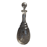 Carafe en verre gravé fin XIXème