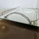 Antique French chrome-plated brass mirror tray, Art Deco style, 1920s-30s