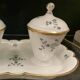 Assiette en porcelaine du Duc d’Angoulême | Motif floral Barbeaux (Bleuets)