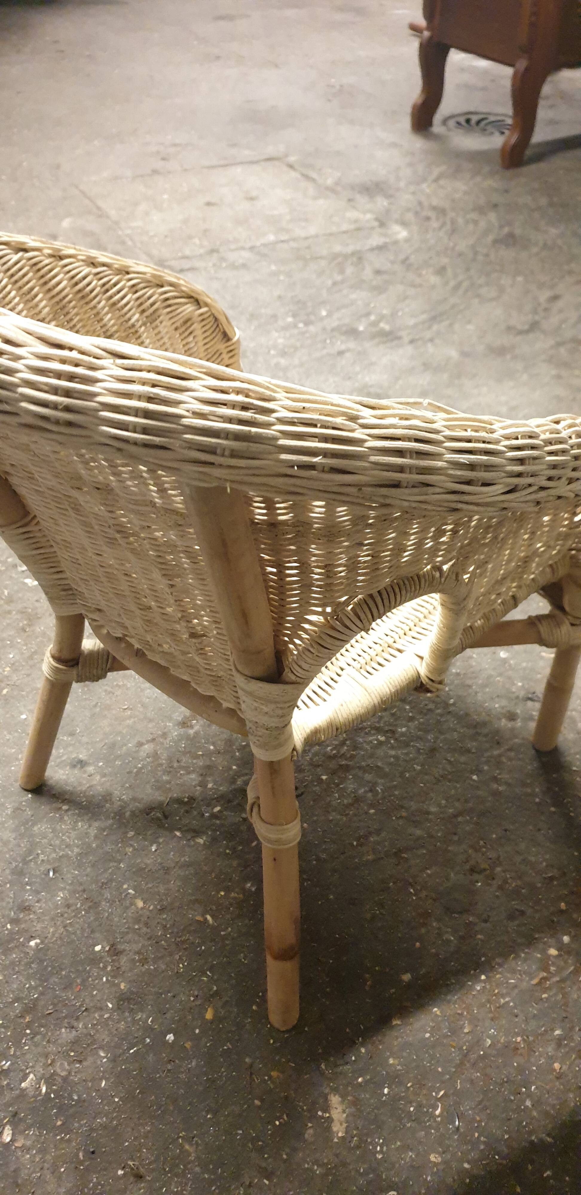 Children's rattan armchair