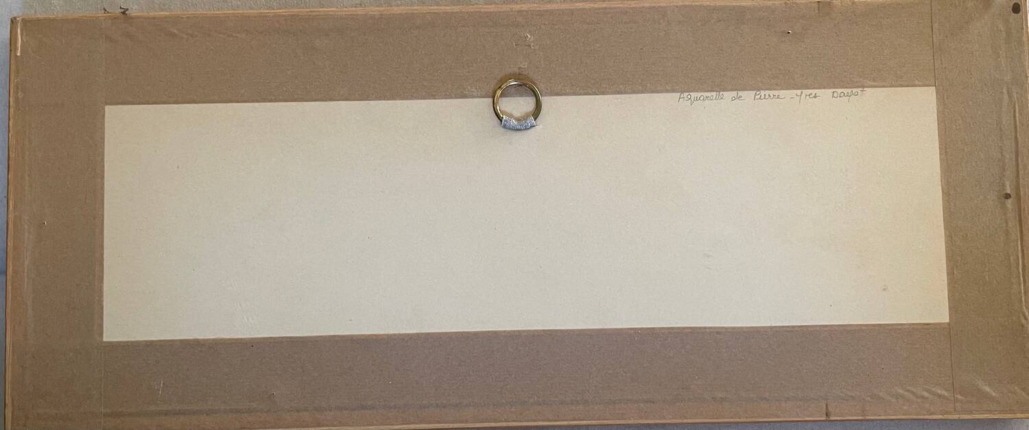 Watercolor painting, framed, signed and dated.