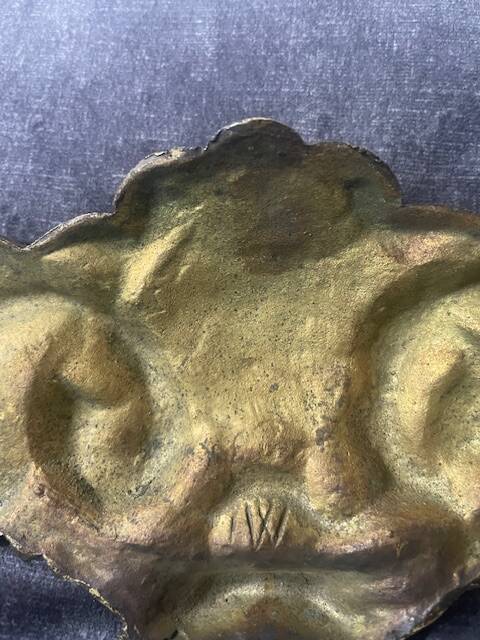 grand Louis XV style bronze pediment numbered