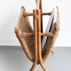 Vintage wicker and rattan magazine rack