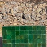 Table basse en Zellige moderne vert bouteille