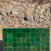 Modern bottle green Zellige coffee table