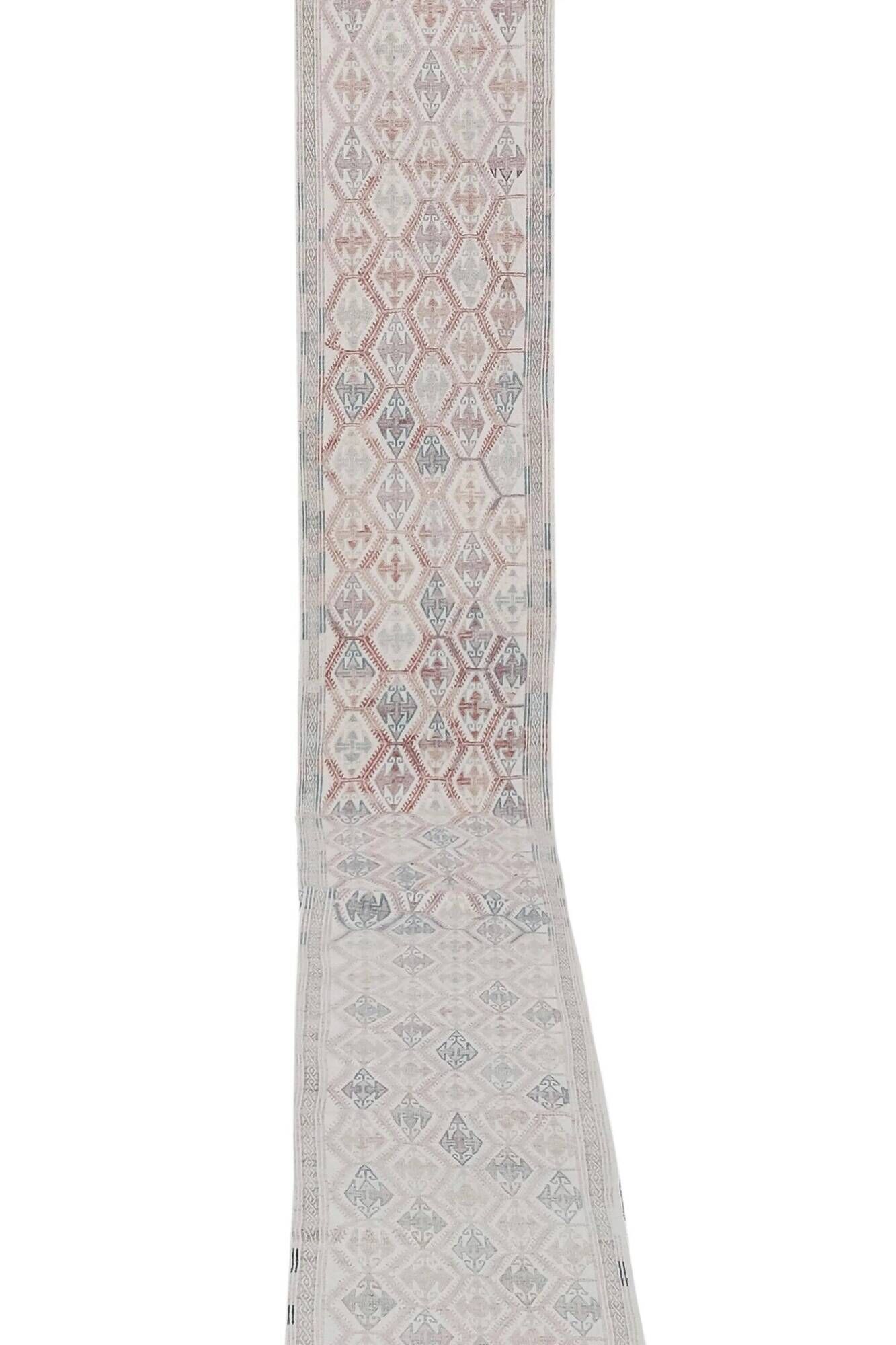 Vintage Turkish hallway rug 52x580 cm