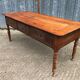 Antique Louis Philippe table in solid cherry and oak with 3 drawers