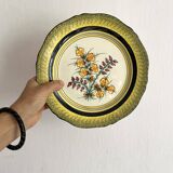 Henriot Quimper decorative plate with flowers