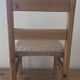 Set of two children's chairs in wood, jute and sisal