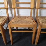 4 straw chairs