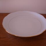 Round hollow dish in fine white porcelain Creation A. Deshoulières