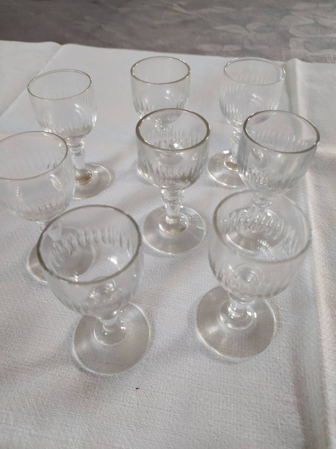 Antique glasses for digestifs
