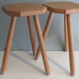 Set of 2 wooden stools