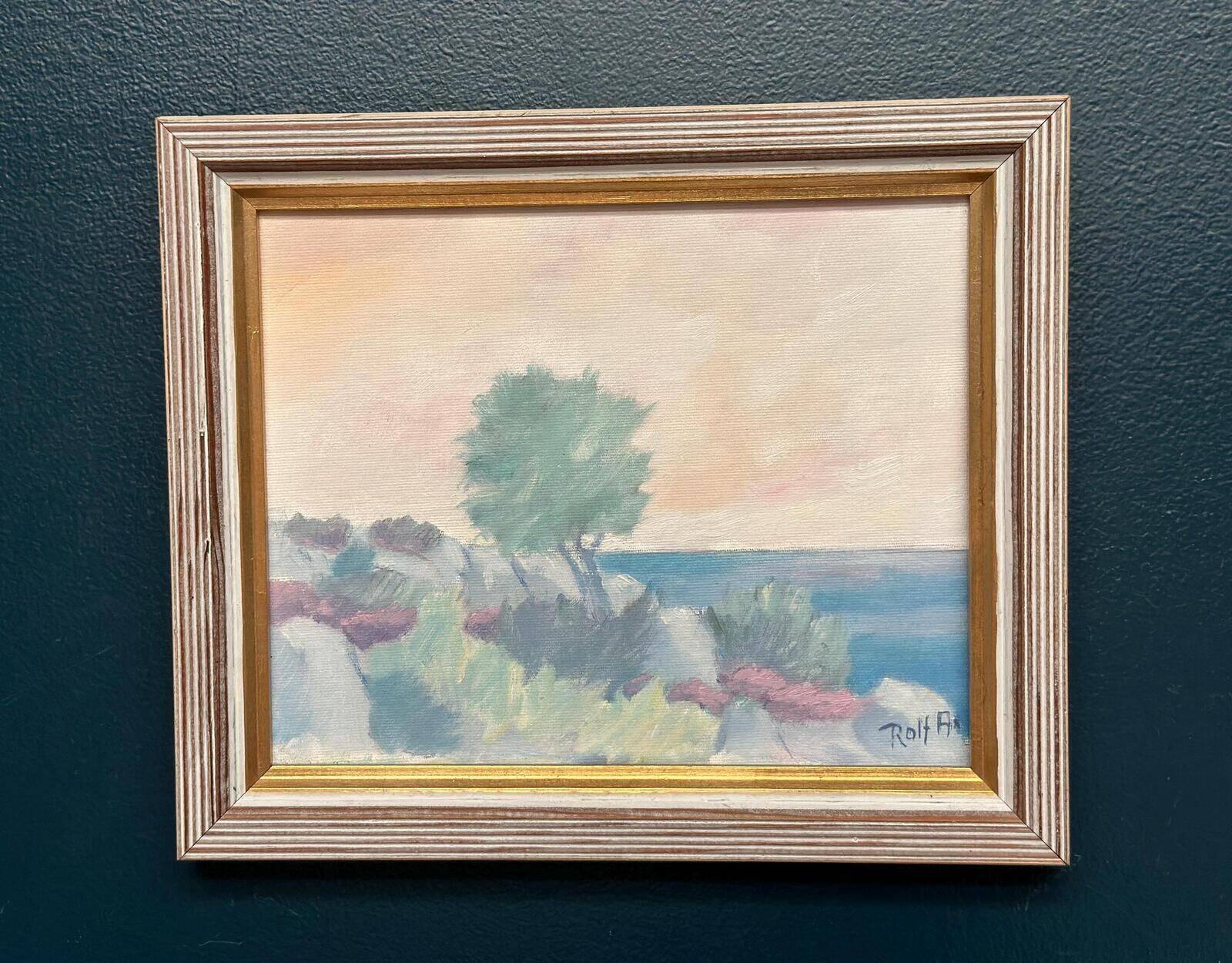 Original Swedish Oil On Canvas – “Landscape” By Rolf Andersson – Signed – Vintage & Framed – 33 × 27 Cm (13" × 10.6")