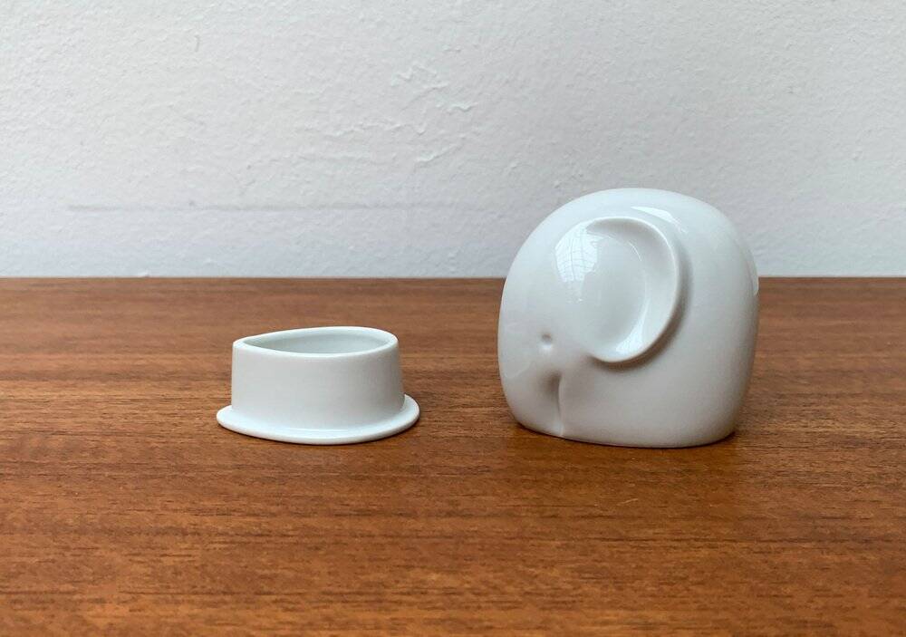 Vintage secret box elephant in German porcelain from Arzberg