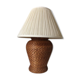 Wicker rattan table lamp
