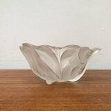 Vintage heavy floral glass bowl from Walther Glas, 1970s.