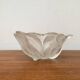 Bol en verre floral allemand vintage lourd de Walther Glas, années 1970