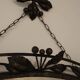 Miroir ovale en fer forgé Art Nouveau