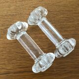 14 glass knife holders cut with "flower" motifs