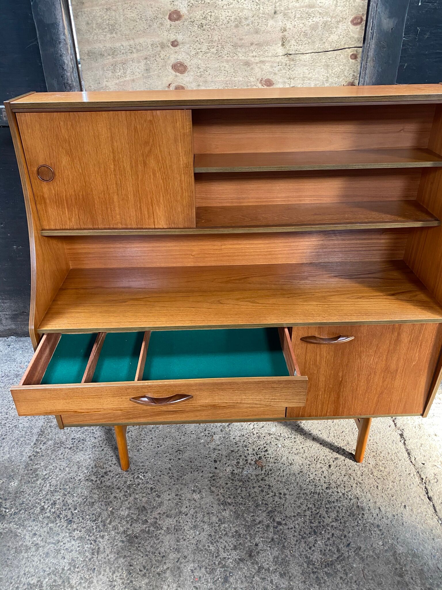 Vintage 1960s Avalon Teak Sideboard - Highboard - Drink Cabinet - Mid-century