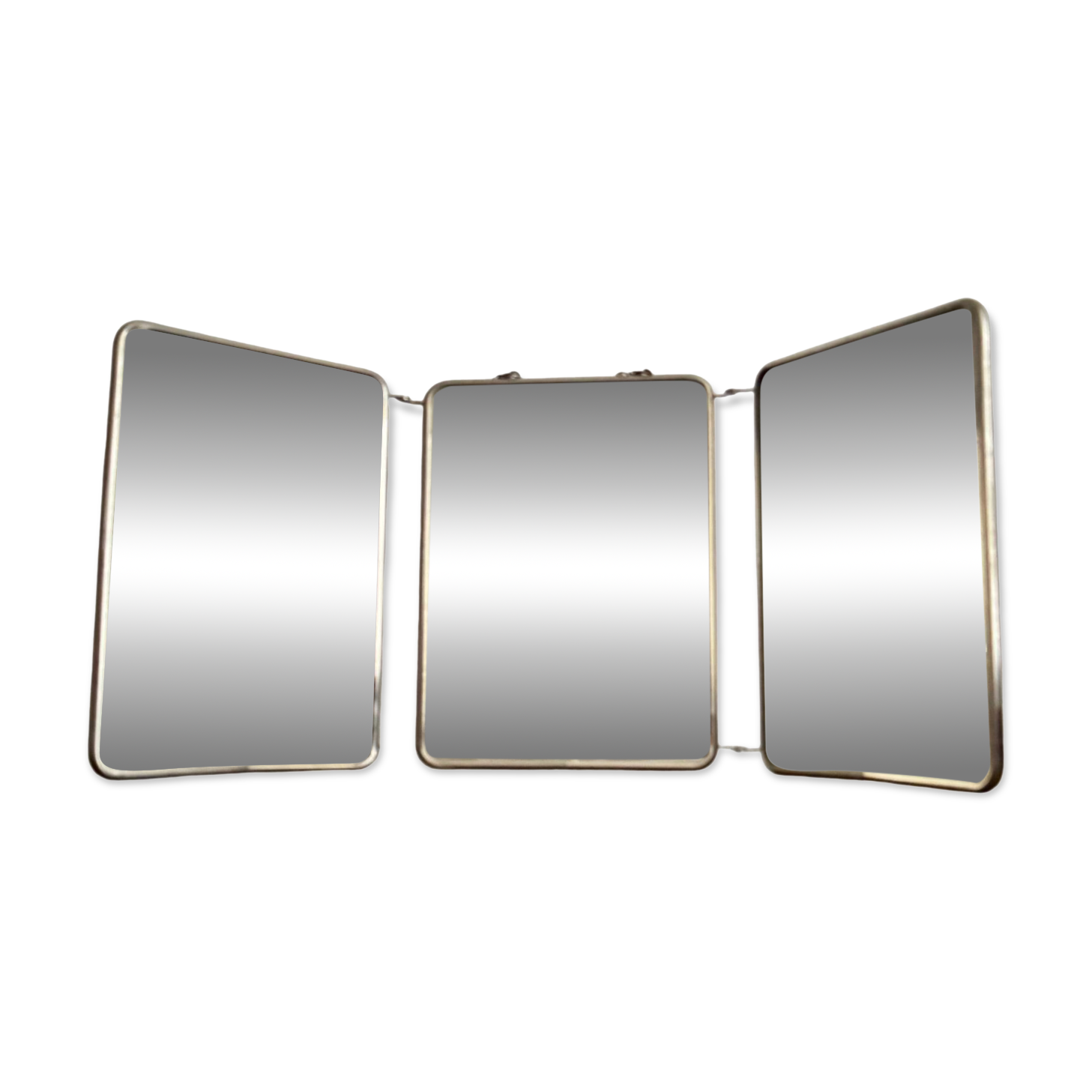 Miroir de barbier triptyque vintage