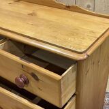 Commode anglaise en sapin de la fin du XIXème, 4 tiroirs