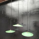 Enameled sheet metal pendant lights