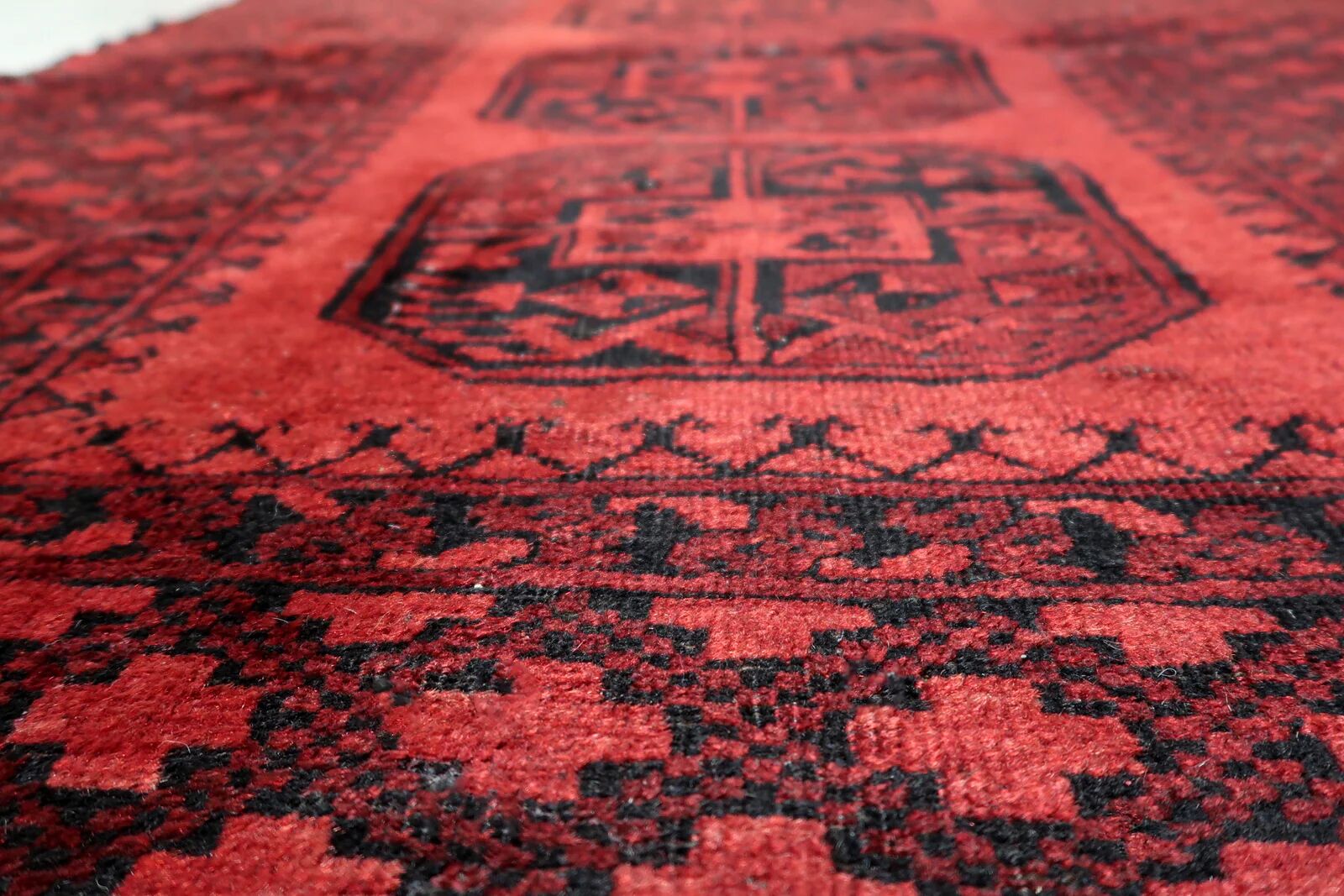 Antique Afghan Ersari handmade rug 118 cm x 196 cm 1920s
