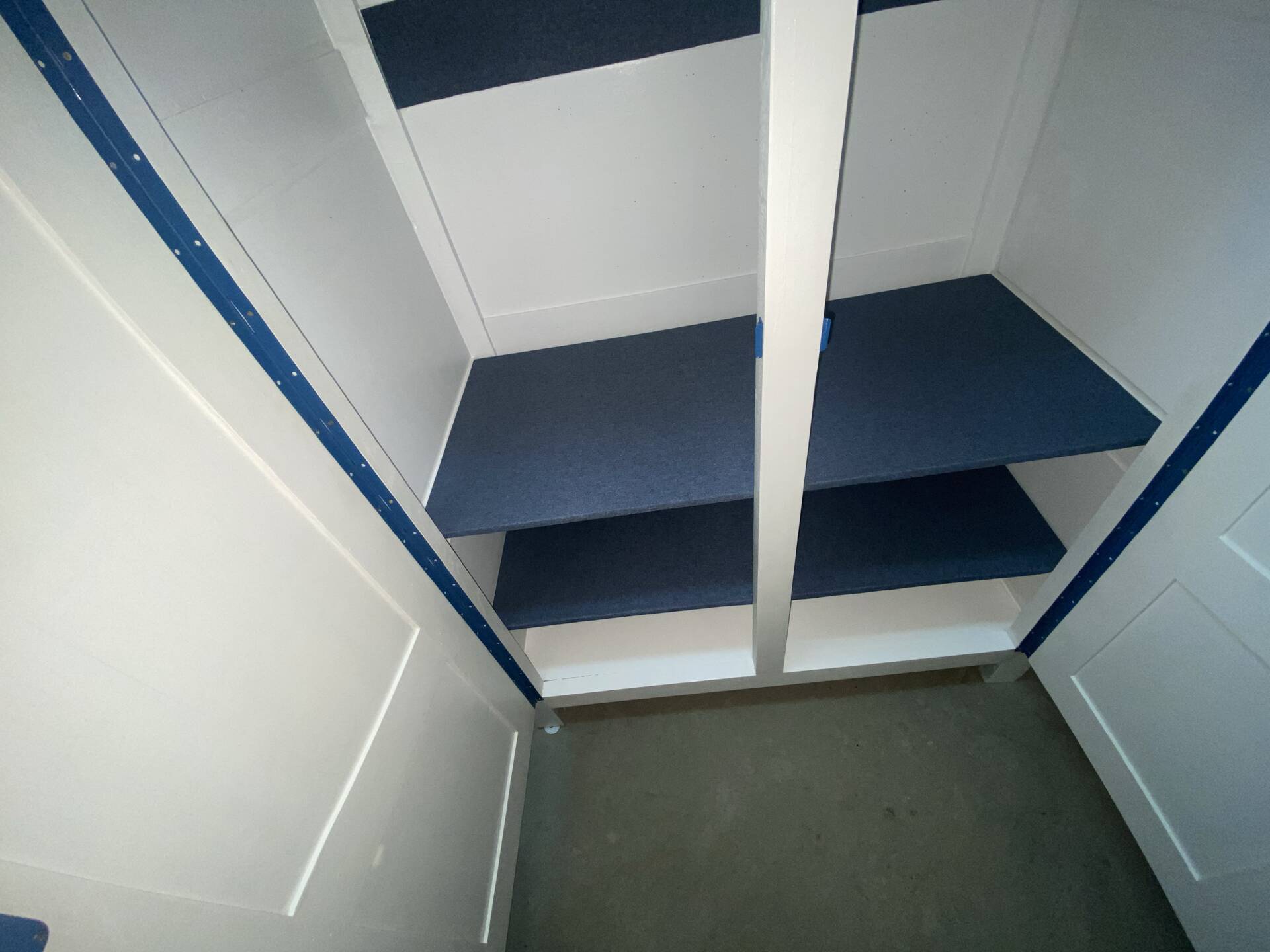 Dressing Room Revamped White/ Denim Fabric (Country Style - Shabby Chic)