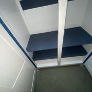 Dressing Room Revamped White/ Denim Fabric (Country Style - Shabby Chic)