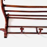 1900 Art Nouveau curved wood cloakroom