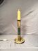 Antique Empire Column Lamp Base, Gilded Brass, Green Candle Holder Chandelier
