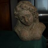 Antique terracotta bust