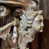 Italian Sculptural Silver Mecca Gilding Console Tables, Set of 2