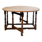 Table anglaise à abattants et pieds tournés du 19e siècle