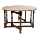 19th century English drop-leaf table with turned legs