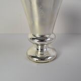 Set of six Amalgam Glass Goblets, Biedermeier, Peasant Silver, Circa 1860's.
