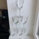 Set of 6 crystal wine glasses engraved 30s
